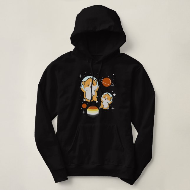 Sudadera Orgullo de oso gay astronauta de Hamster (Diseño del anverso)