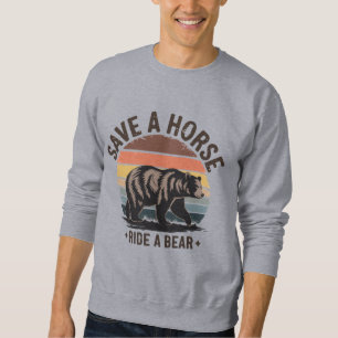Sudadera Orgullo de oso gay Salva un caballo Monta un oso