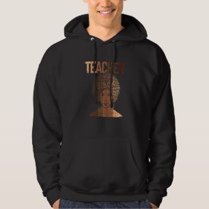Sudadera Orgullo de profesora negra afro mujer melanina Pop