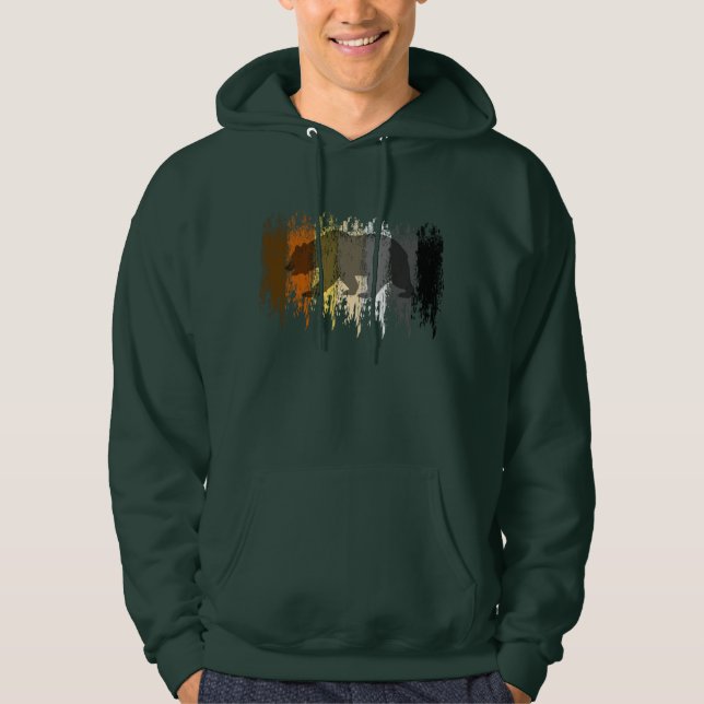 Sudadera Orgullo del oso gay en la sombra del oso grunge de (Anverso)