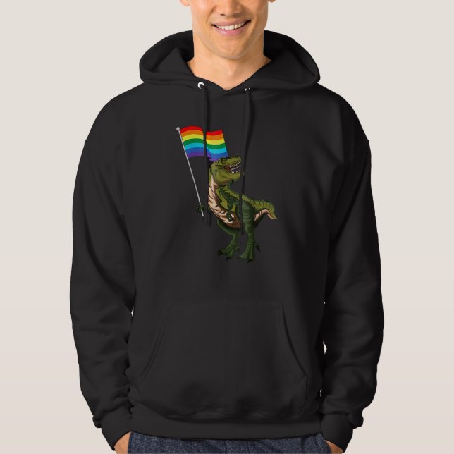 Sudadera Orgullo Dinosaurio Lgbt Gay Lesbiana Transexual (Anverso)