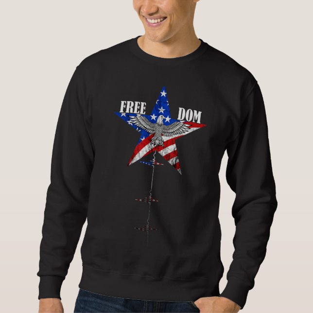 Sudadera Orgullo Estadounidense 4 De Julio Eagle Freedom H (Anverso)