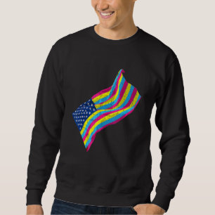 Sudadera Orgullo Estadounidense Lgbt Bandera De Pansexualid