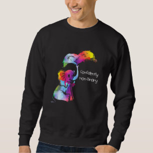 Sudadera Orgullo flexible de género arcoiris no binario