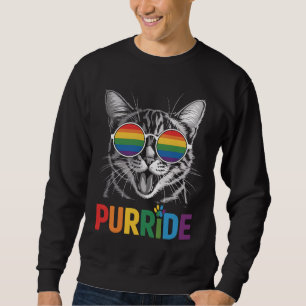 Sudadera Orgullo Gato Gay Lesbiana Arcoíris LGBTQ Aliado Or