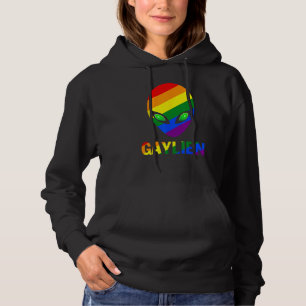 Sudadera Orgullo Gay Alien Gaylien LBGT Bandera de Arcoíris