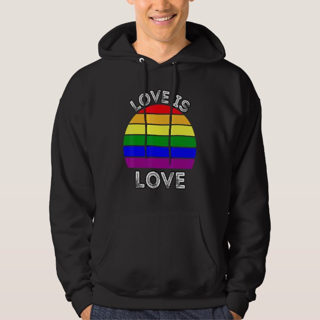 Sudadera Orgullo gay Arcoiris Lgbt El Amor Es El Amor (Anverso)