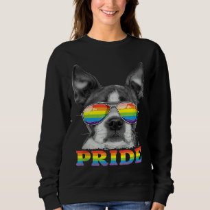 Sudadera Orgullo gay de Boston Terrier Lgbt Bandera Arcoiri