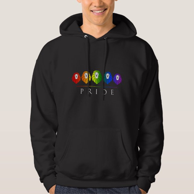 Sudadera Orgullo gay de los leones - LGBT (Anverso)