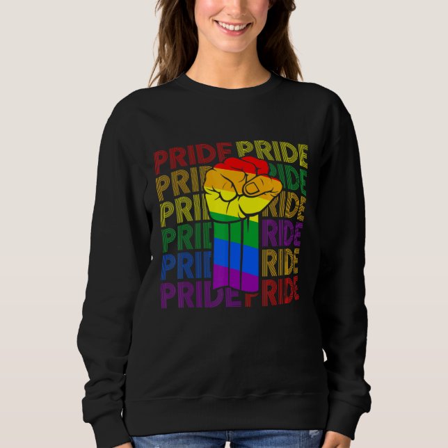 Sudadera Orgullo Gay Fist Bump Lgbt - Lgbtq Lesbian Lgbt Mo (Anverso)