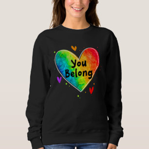 Sudadera Orgullo Gay Lgbt Que Pertenece A Lgbtq Heart Lesb