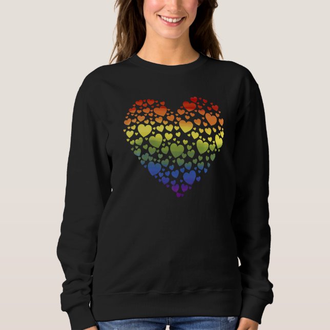 Sudadera Orgullo gay Lgbtq Bandera Arcoiris Corre Los Derec (Anverso)