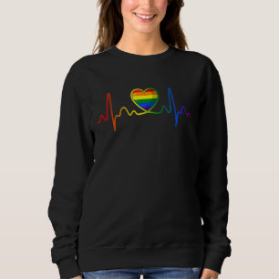 Sudadera Orgullo gay lindo arcoíris latidos lesbianas gays