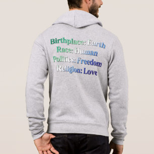 Sudadera Orgullo Gay MLM - Lugar de nacimiento: Tierra. Raz