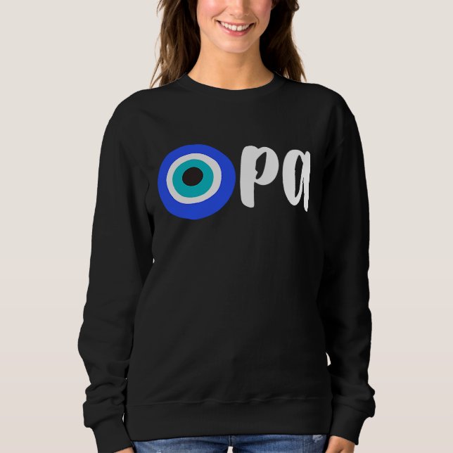 Sudadera Orgullo griego OPA Mal de ojo Hellas Grecia Mal de (Anverso)