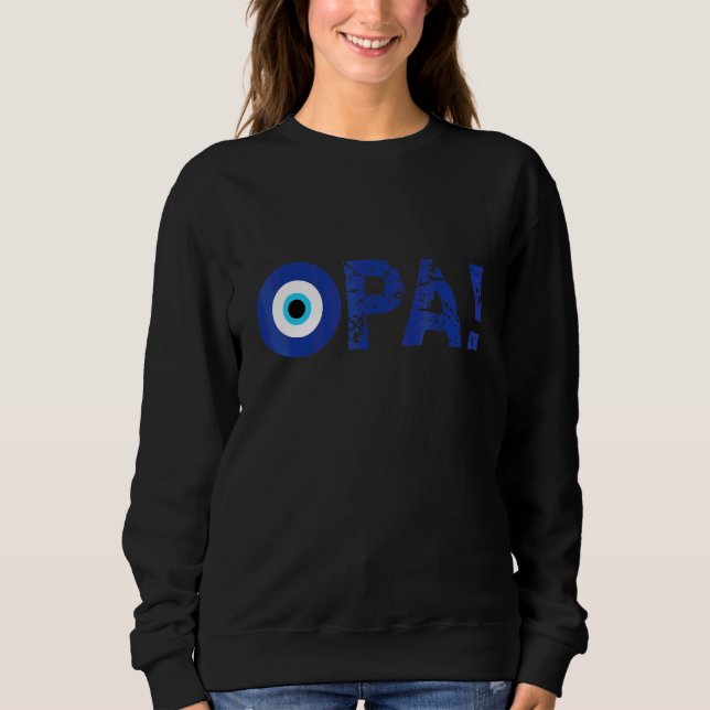 Sudadera Orgullo griego Opa Mal de ojo Hellas Grecia Mal de (Anverso)