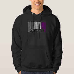 Sudadera Orgullo Igualdad Código de Barras Asexual Lindo Es