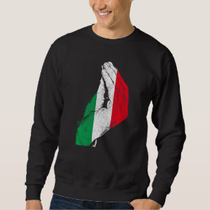 Sudadera Orgullo italiano de la bandera italiana de Gesture