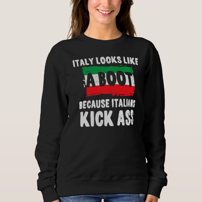 Sudadera Orgullo italiano Italia lanza gracioso sayin itali (Anverso)