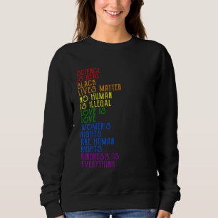 Sudadera Orgullo La ciencia es real BLM El amor es amor Div