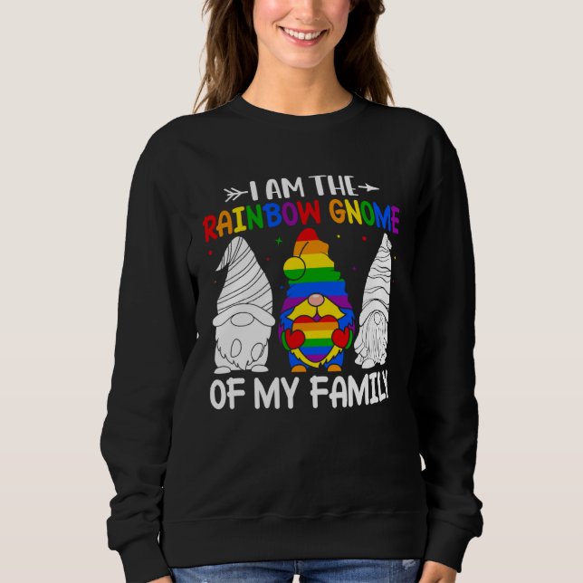 Sudadera Orgullo LGBT Arcoíris Soy el Gnomo Arcoíris de mi  (Anverso)