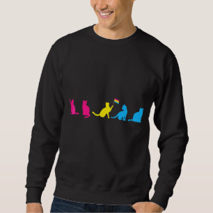Sudadera Orgullo Lgbt Bandera Arcoiris Colorido Gatos Purri