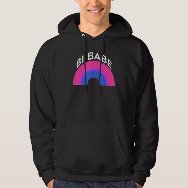 Sudadera Orgullo LGBT Bisexual Bi Babe Apoyo Arcoiris Igual (Anverso)