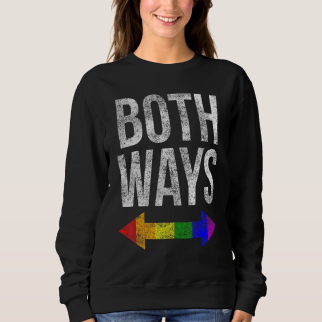 Sudadera Orgullo Lgbt De Ambas Formas Bisexual Flecha Arcoi (Anverso)