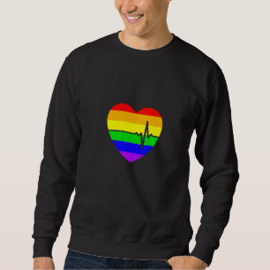 Sudadera Orgullo Lgbt Gay Y Lesbiana Arcoíris Latido Del Co