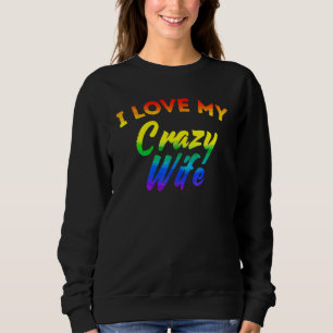 Sudadera Orgullo Lgbt Me Encanta Mi Loca Esposa Familia Ban