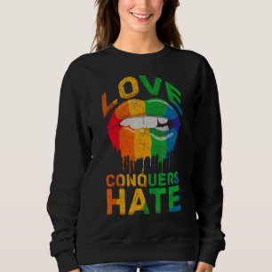 Sudadera Orgullo lgbt Mujeres gays bisexuales aman el odio