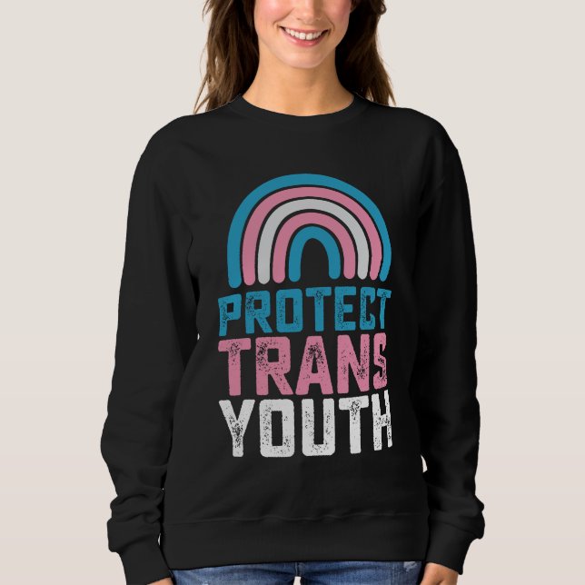 Sudadera Orgullo LGBT Protege a los Jóvenes Transexuales (Anverso)