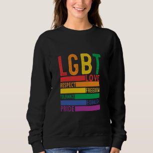 Sudadera Orgullo LGBT u2013 Amor, respeto, libertad, iguald