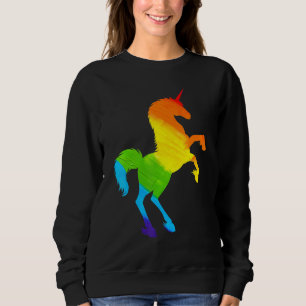 Sudadera Orgullo Lgbt Unicornio Bandera Arcoiris Apoyo A Lo
