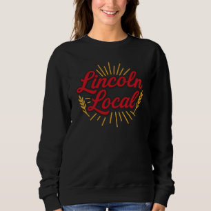 Sudadera Orgullo local de Lincoln Nebraska   Script retro