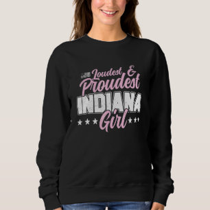 Sudadera Orgullo más fuerte de Indiana Chica del estado de