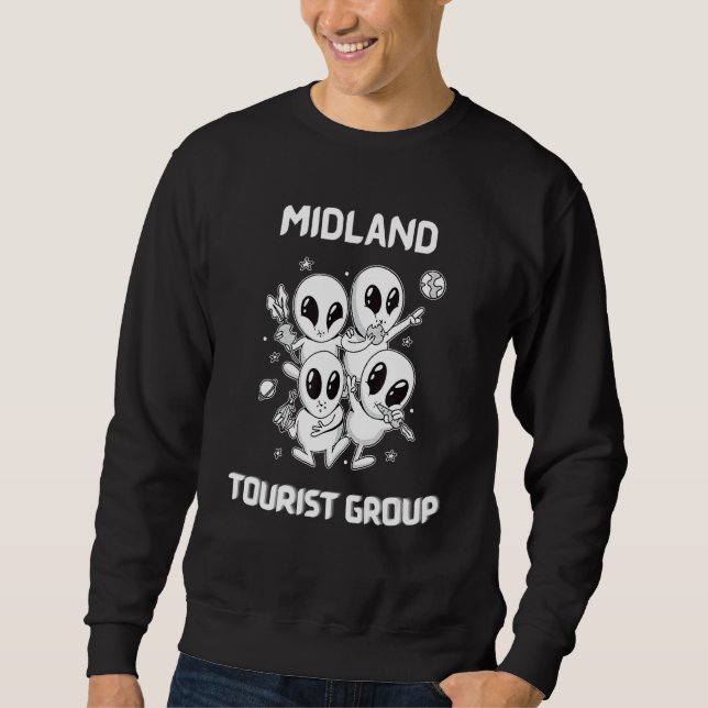Sudadera Orgullo nativo de Midland Alien Funny State Touris (Anverso)