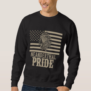 Sudadera Orgullo Neandertal Primitivo Caveman Estadounidens