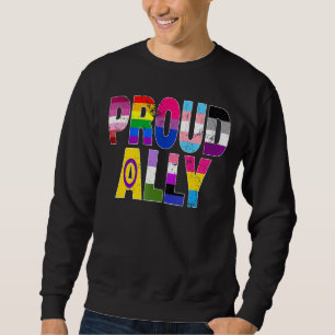 Sudadera Orgullo negro LGBTQ Aliado orgulloso Lesbiana Gay