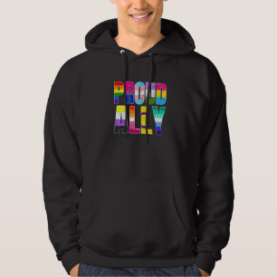 Sudadera Orgullo negro LGBTQ Aliado orgulloso Lesbiana Gay