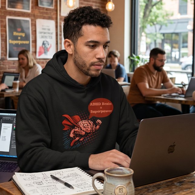 Sudadera Orgullo Neurodivergente - Superpoder del Cerebro c (Subido por el creador)