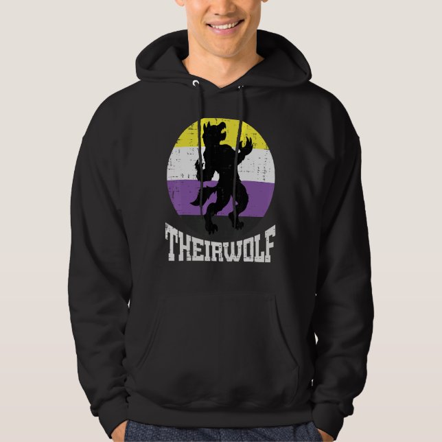 Sudadera Orgullo no binario Bandera Nb Enby No Binary (Anverso)