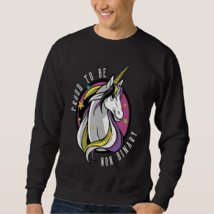 Sudadera Orgullo No Binario Unicornio Enby No Binarie Gende