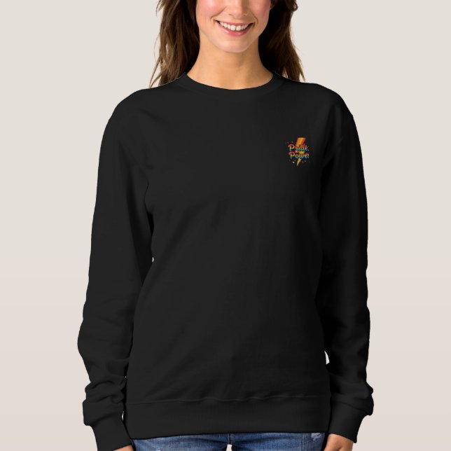 Sudadera Orgullo Poder Relámpago – Cita del Arcoíris LGBTQ+ (Anverso)