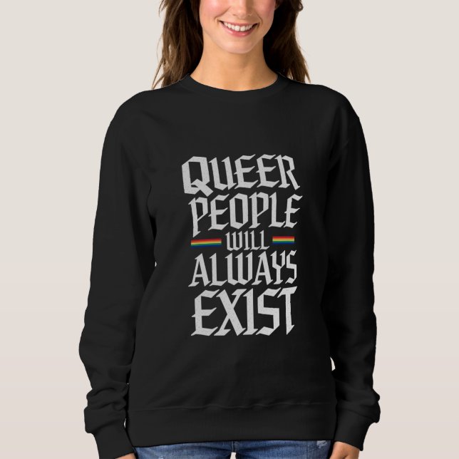 Sudadera Orgullo queer Orgullo queer La gente queer siempre (Anverso)