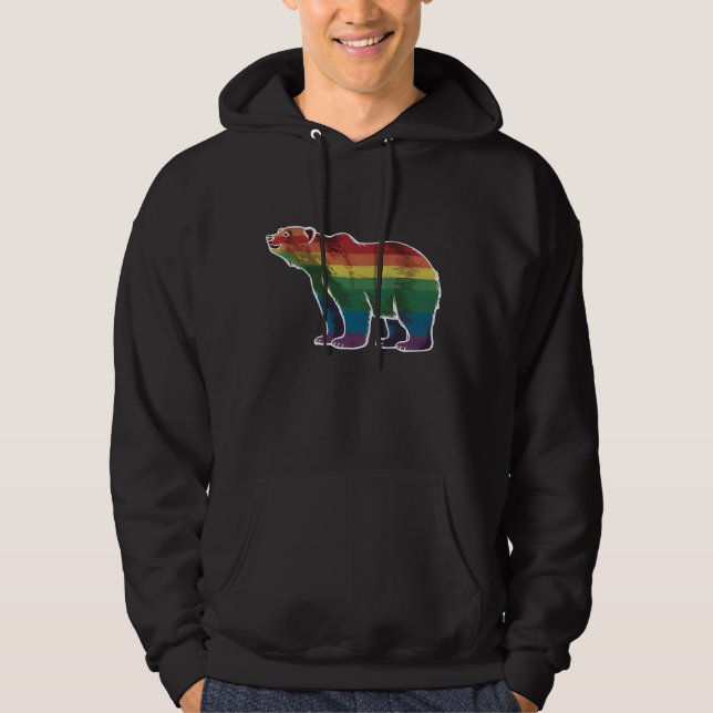 Sudadera Orgullo retro polar arcoiris lesbiana LGBT Orgullo (Anverso)