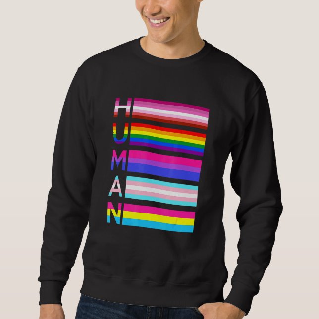 Sudadera Orgullo transgénero de la comunidad LGBT humana (Anverso)