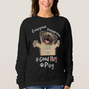 Sudadera Orgullo transgénero Lgbtq Perro De Pug Cute Un Bue