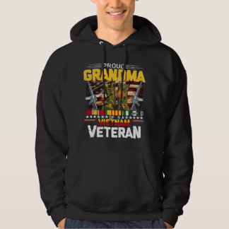 Sudadera Orgullosa Abuela De Un Veterano Veterano De Guerra