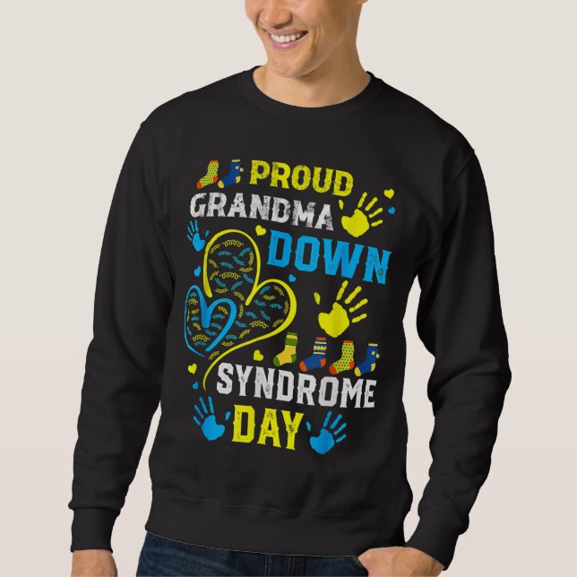 Sudadera Orgullosa abuela T21 World Down Syndrome Awareness (Anverso)
